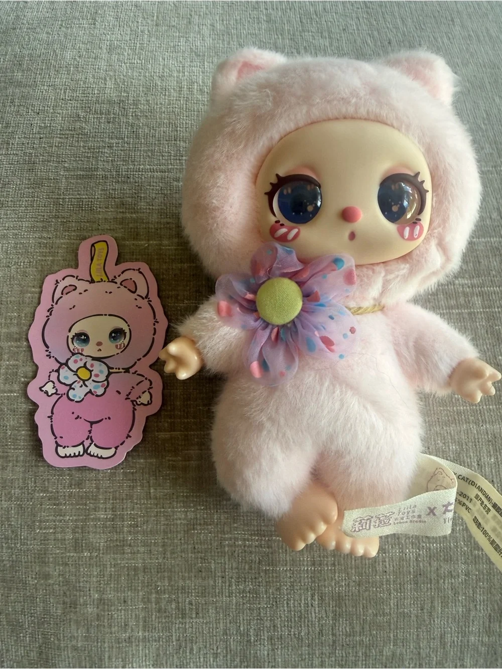 Cat Plush Doll - Pink Plush Small Pet Toy